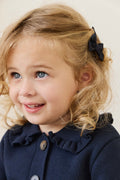 Ensemble de barrettes à cheveux en polyester avec nœud noir classique à maintien sûr pour filles