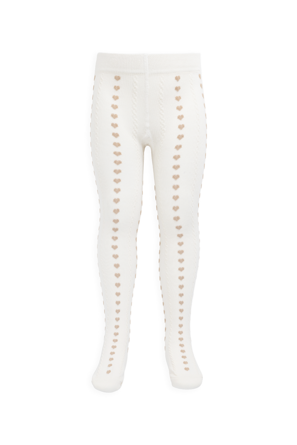 Collant Cœur en coton jacquard avec fil certifié Oeko-Tex pour fille