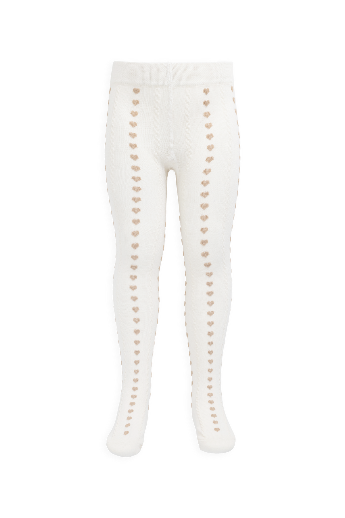 Collant Cœur en coton jacquard avec fil certifié Oeko-Tex pour fille