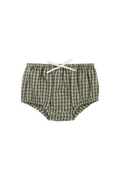 Bloomer à carreaux vintage en coton biologique avec taille élastique pour bébés et tout-petards