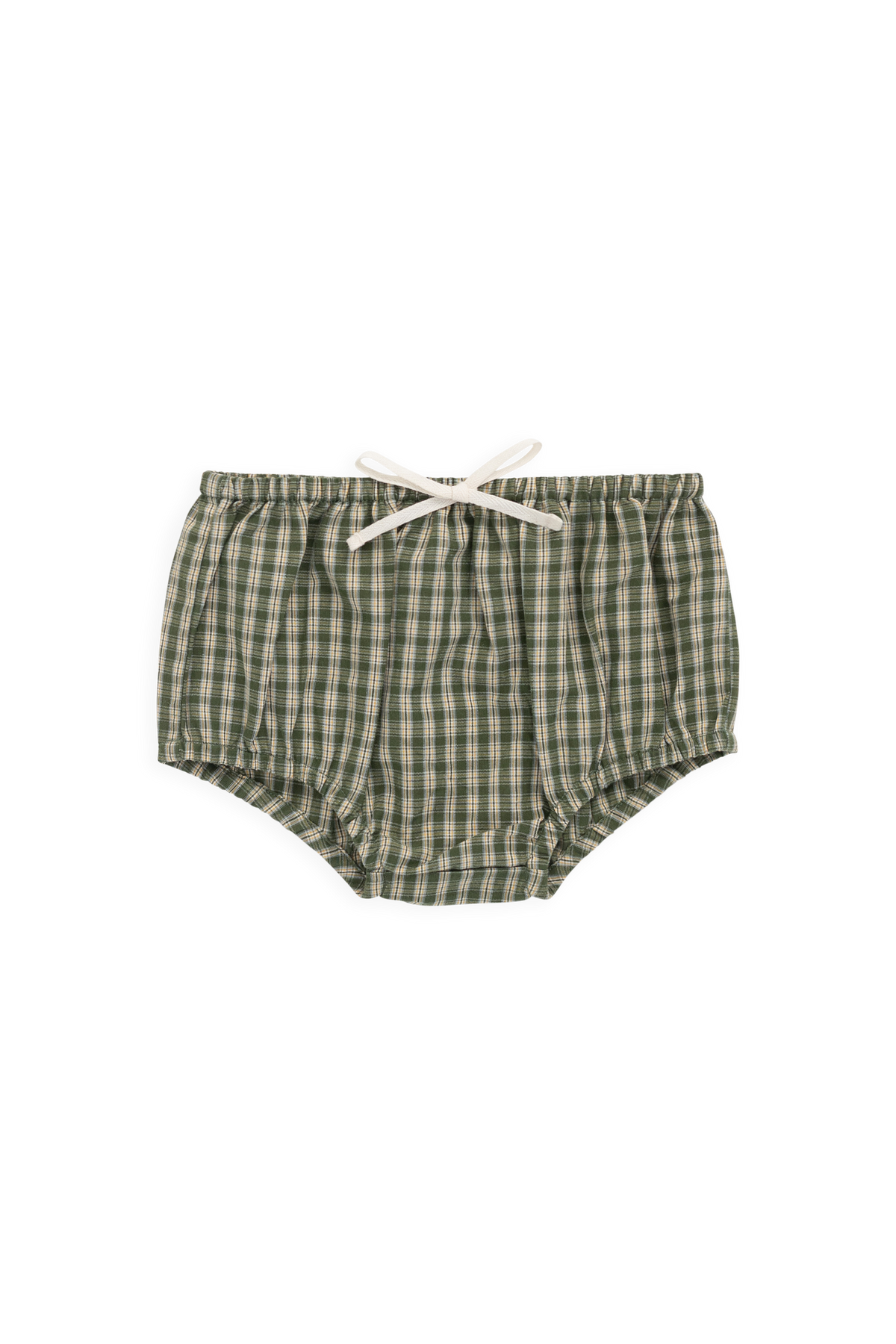 Bloomer à carreaux vintage en coton biologique avec taille élastique pour bébés et tout-petards