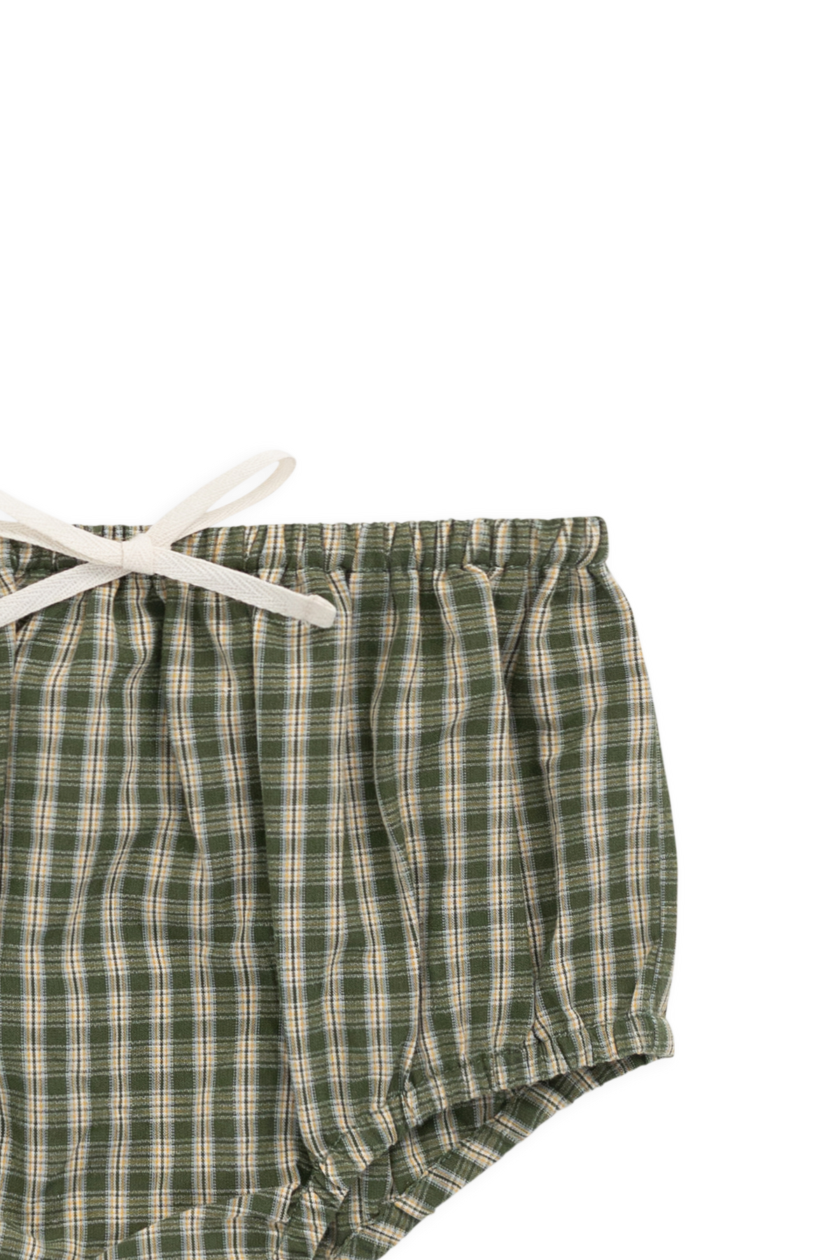 Bloomer à carreaux vintage en coton biologique avec taille élastique pour bébés et tout-petards