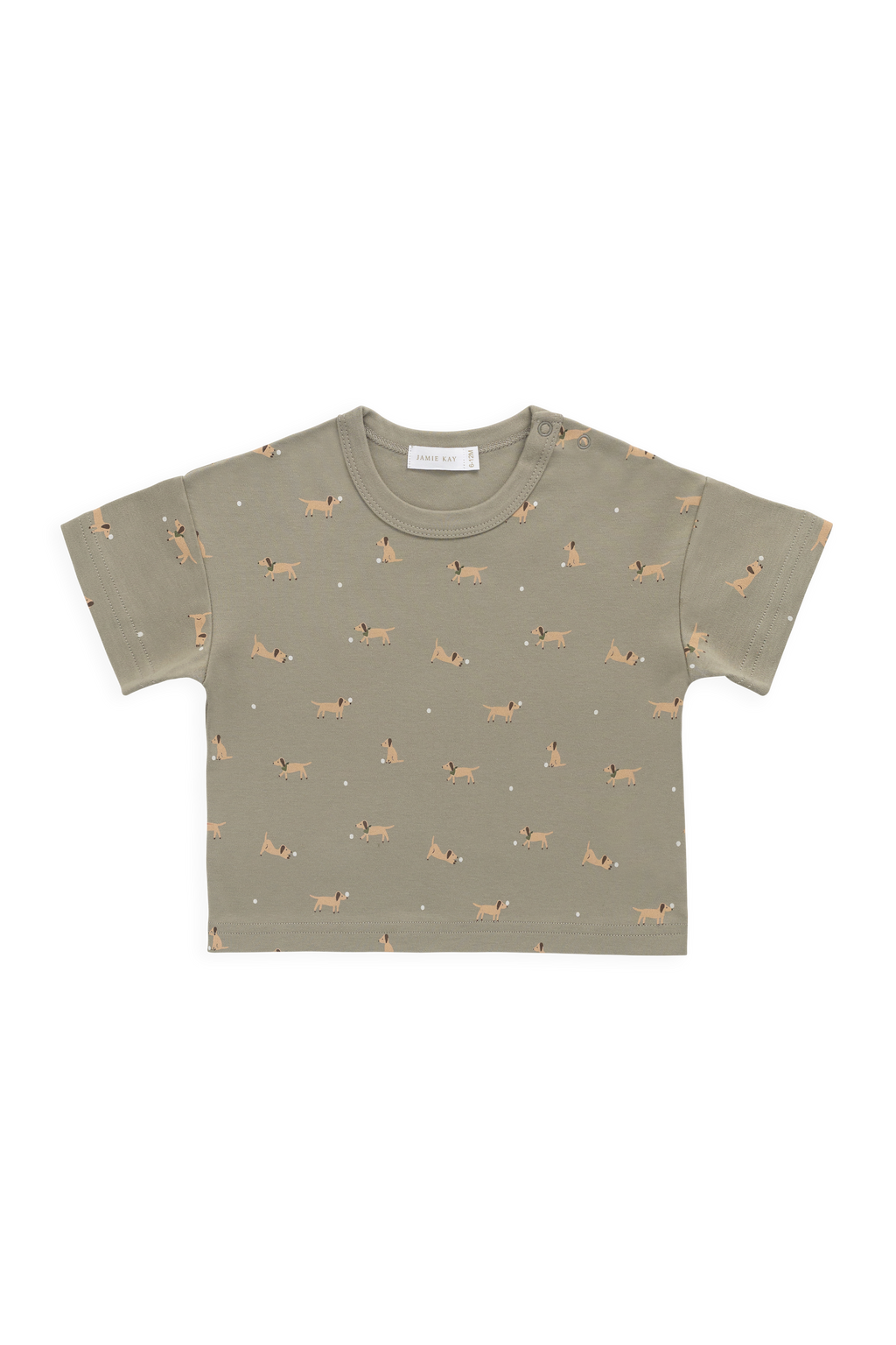 T-shirt décontracté en coton Pima imprimé ballon de football vert résistant aux plis pour enfants