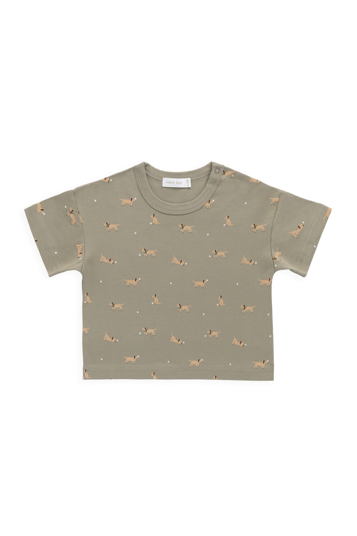 T-shirt décontracté en coton Pima imprimé ballon de football vert résistant aux plis pour enfants